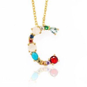 Bejeweled C Initial Pendant Necklace